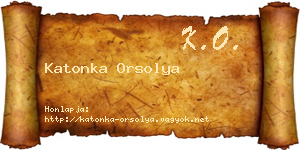 Katonka Orsolya névjegykártya